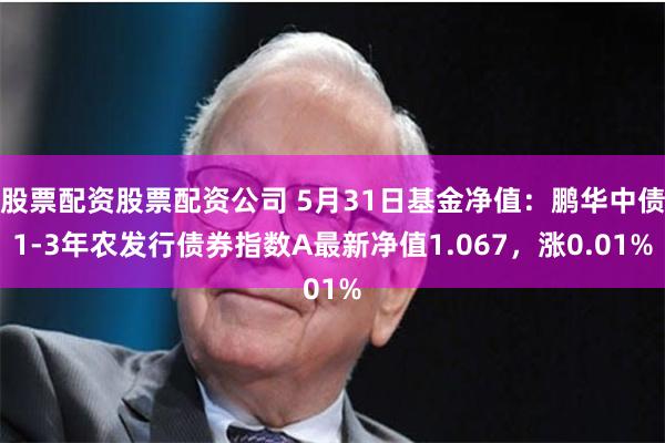 股票配资股票配资公司 5月31日基金净值：鹏华中债1-3年农发行债券指数A最新净值1.067，涨0.01%