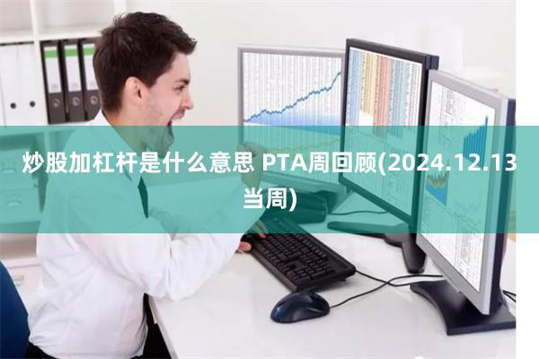 炒股加杠杆是什么意思 PTA周回顾(2024.12.13当周)