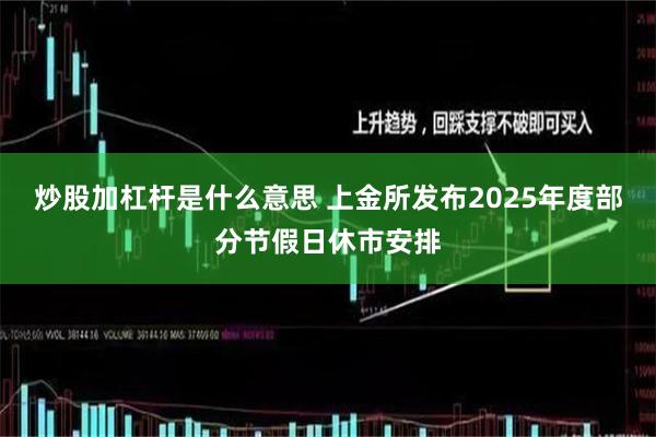 炒股加杠杆是什么意思 上金所发布2025年度部分节假日休市安排